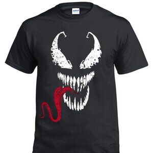 Spider-Man Venom Face Tongue T-Shirt Marvel Gym Top Xmas Gift Tee 79